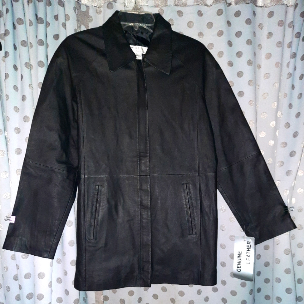 Tower Hill Collection Full Zip Leather Jacket S Nwt
